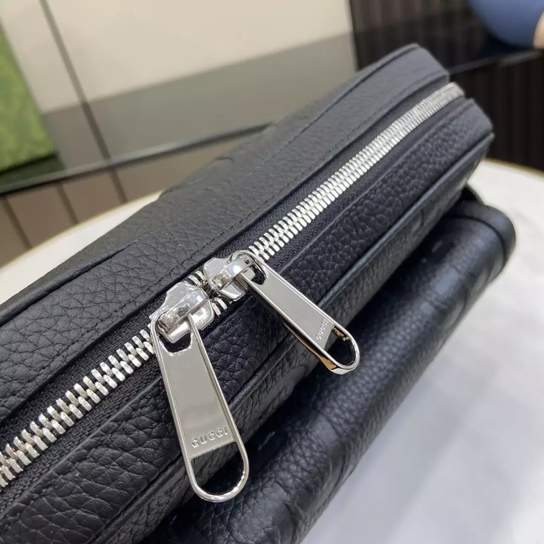 Jumbo GG Small Crossbody Bag in Black GG Canvas