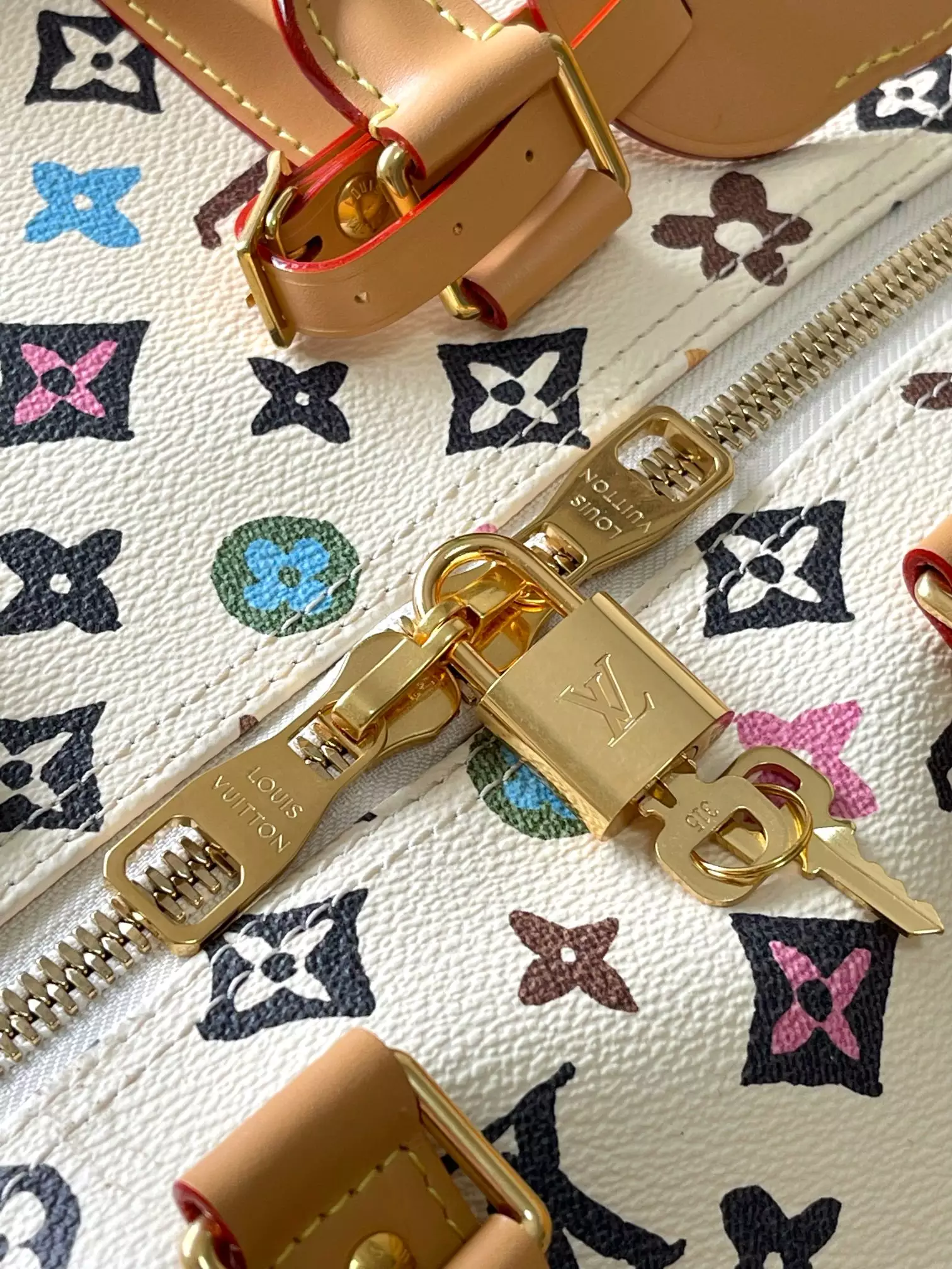 Keepall Bandoulière 45 Vanilla Monogram Craggy Canvas