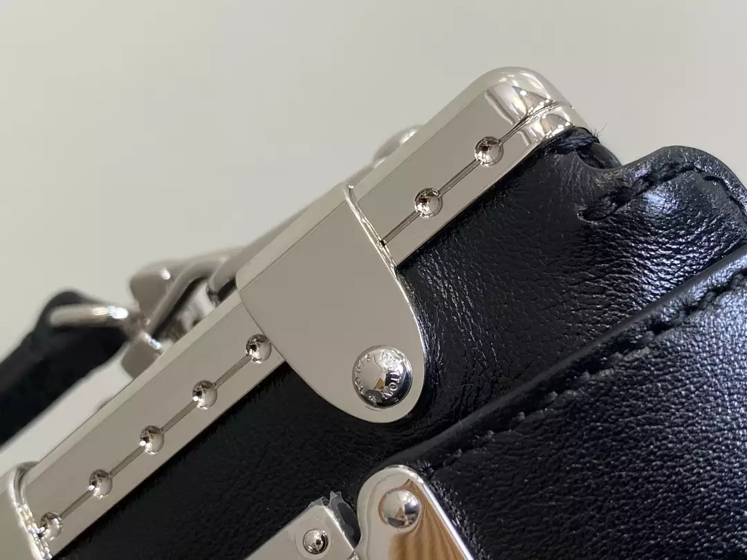 Louis Vuitton Slim Trunk Black Calf Leather Bag