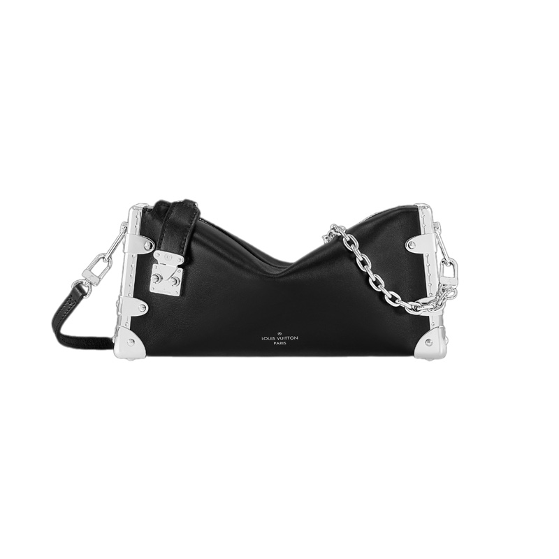 Louis Vuitton Slim Trunk Black Calf Leather Bag