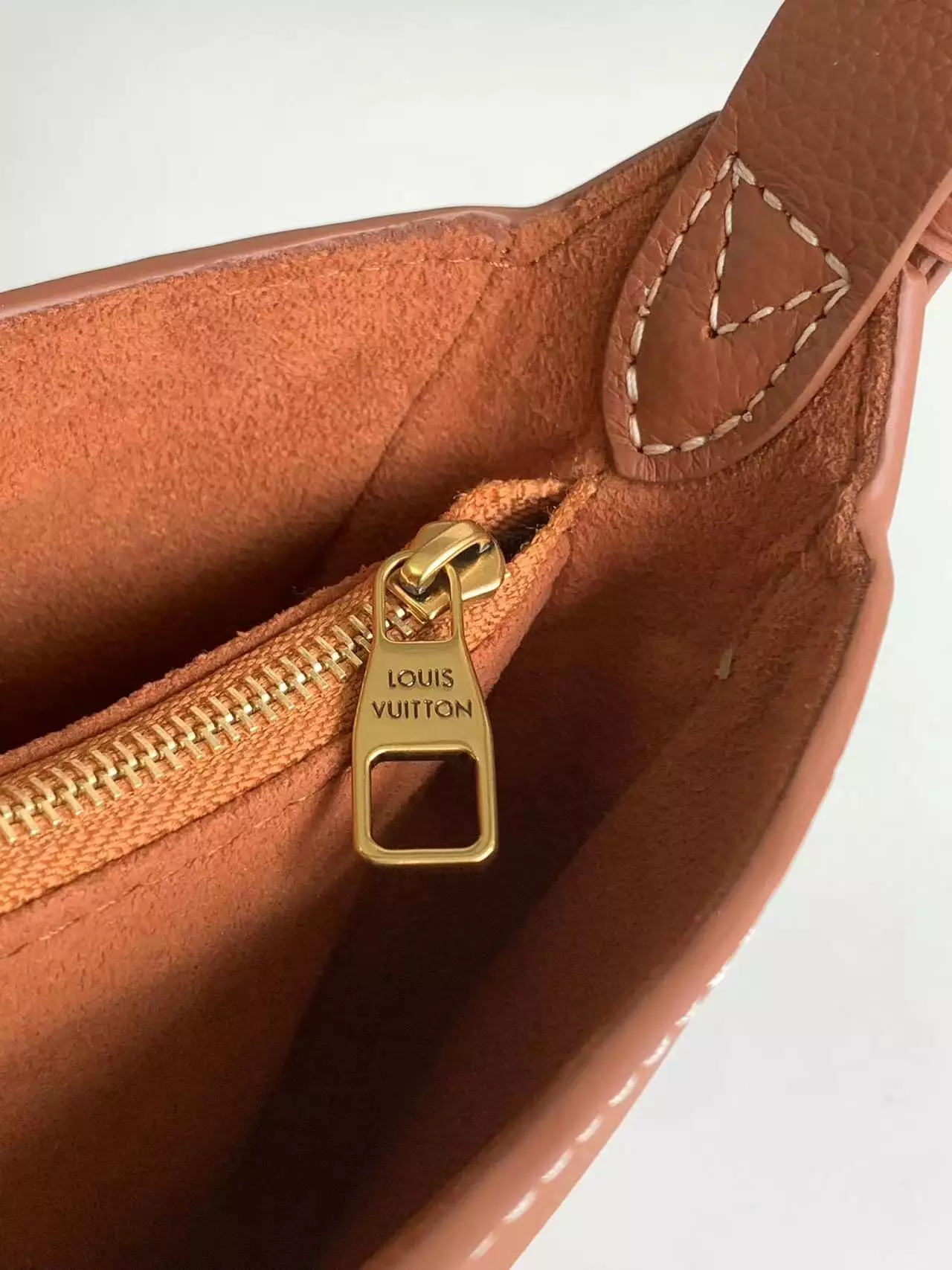 Low Key Shoulder Bag Cognac Brown Grained Calfskin