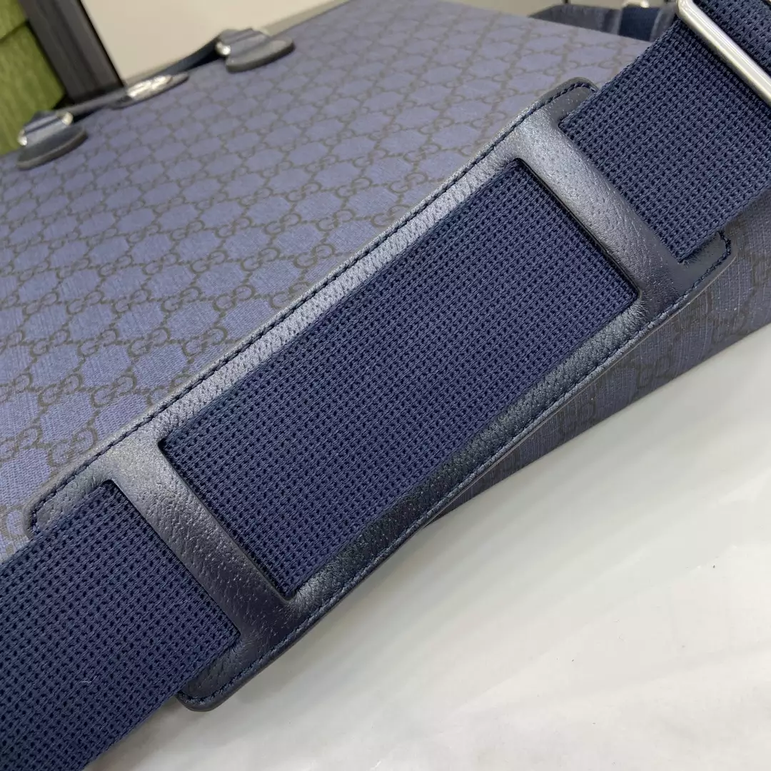 Ophidia GG Medium Tote Bag in Blue and Dark Blue GG Supreme