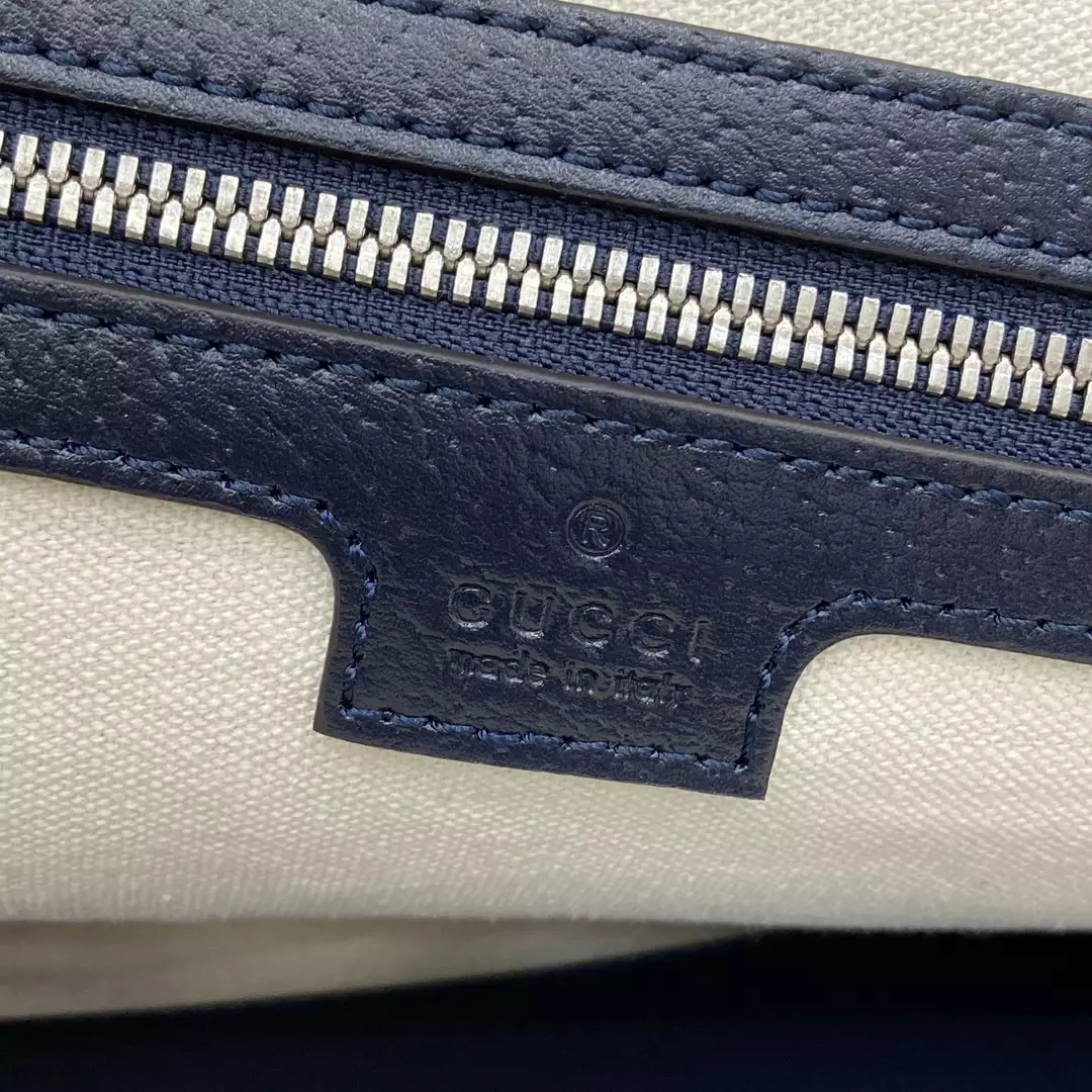 Ophidia GG Medium Tote Bag in Blue and Dark Blue GG Supreme