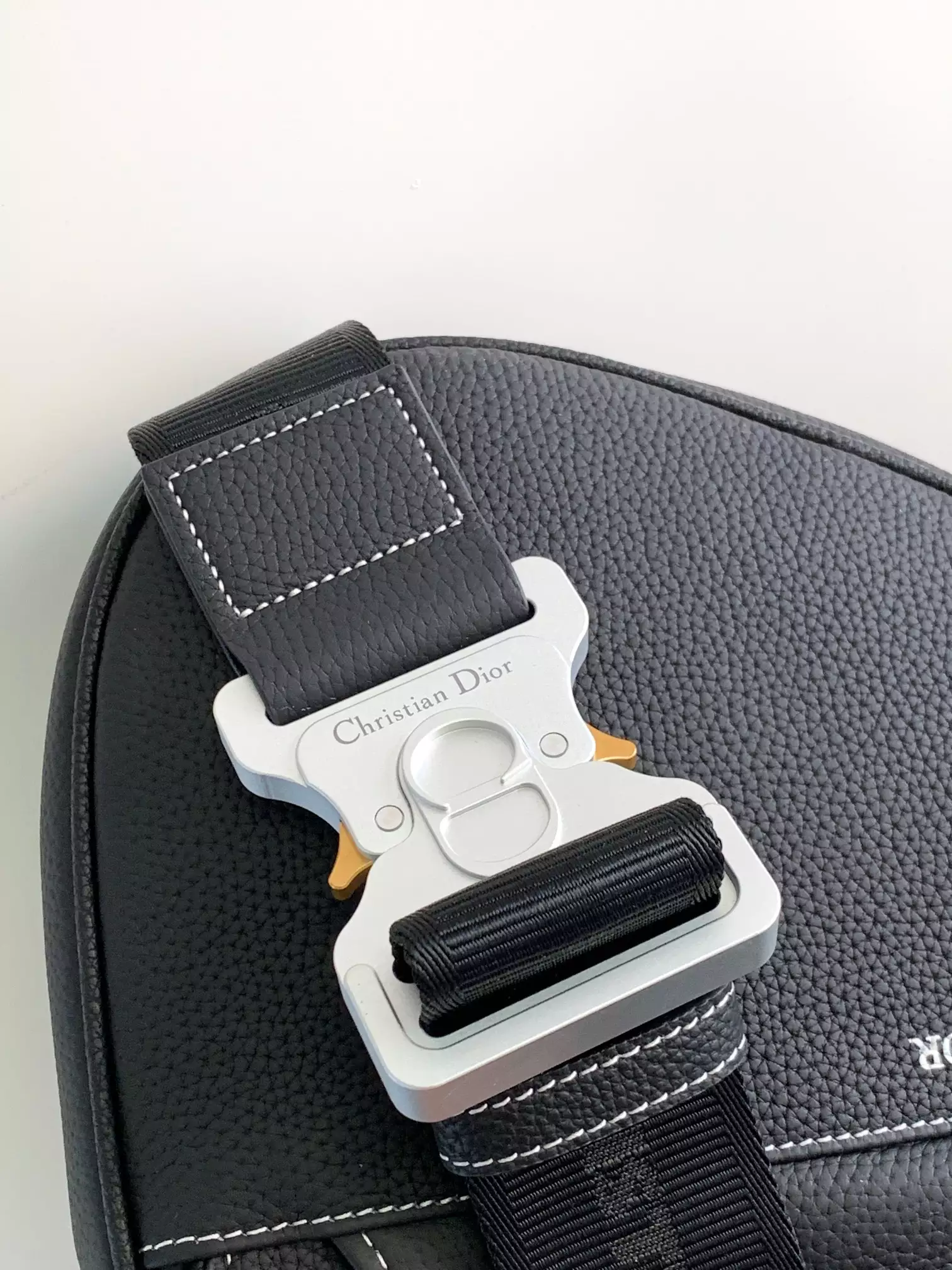 Saddle Bag Black Grained Calfskin - DB186