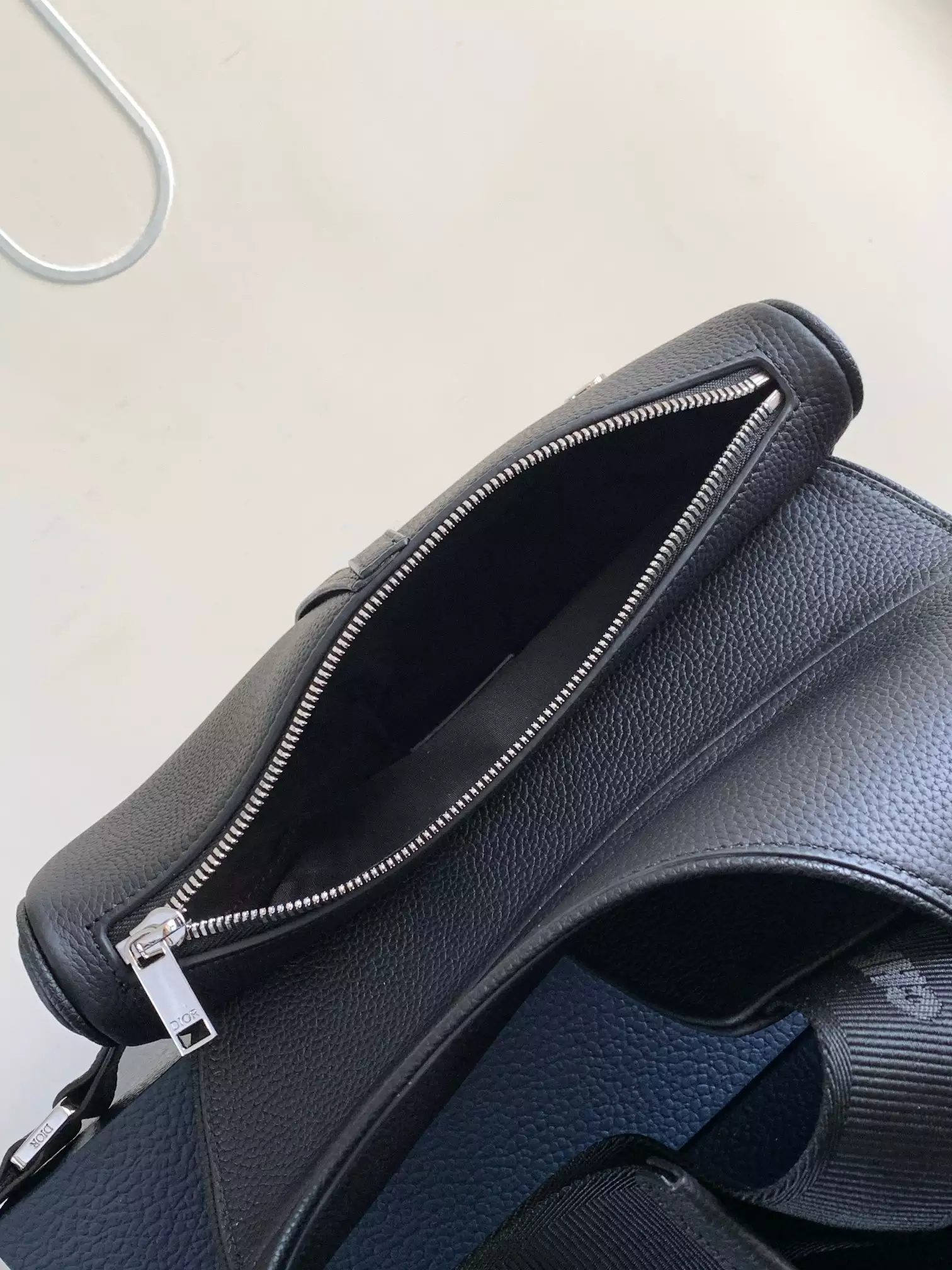 Saddle Bag Black Grained Calfskin - DB187