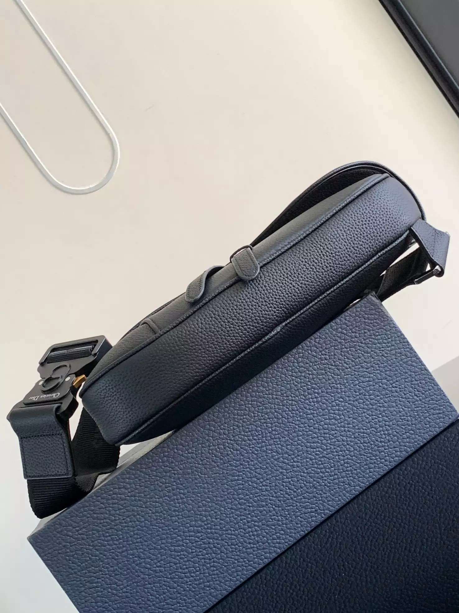 Saddle Bag Black Grained Calfskin - DB187