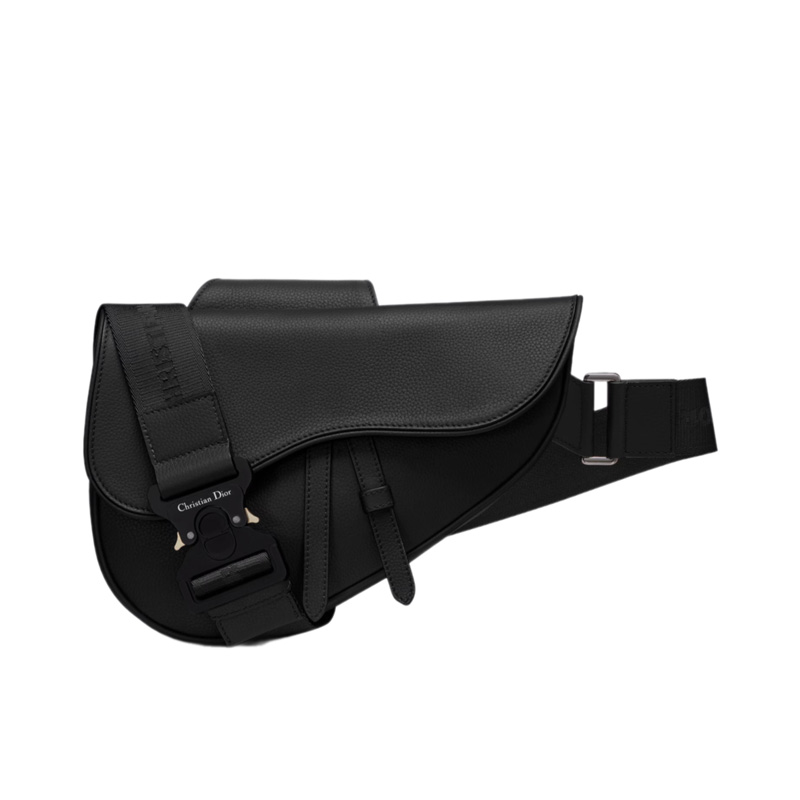 Saddle Bag Black Grained Calfskin - DB187