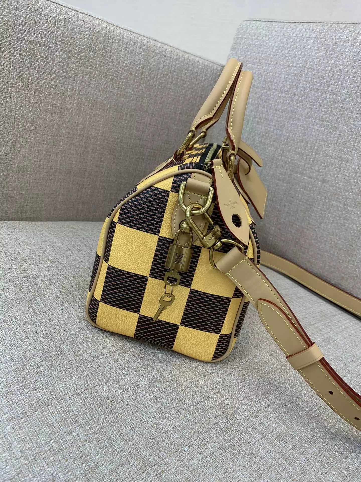 Speedy Bandoulière 25 Yellow Damier Pop Canvas