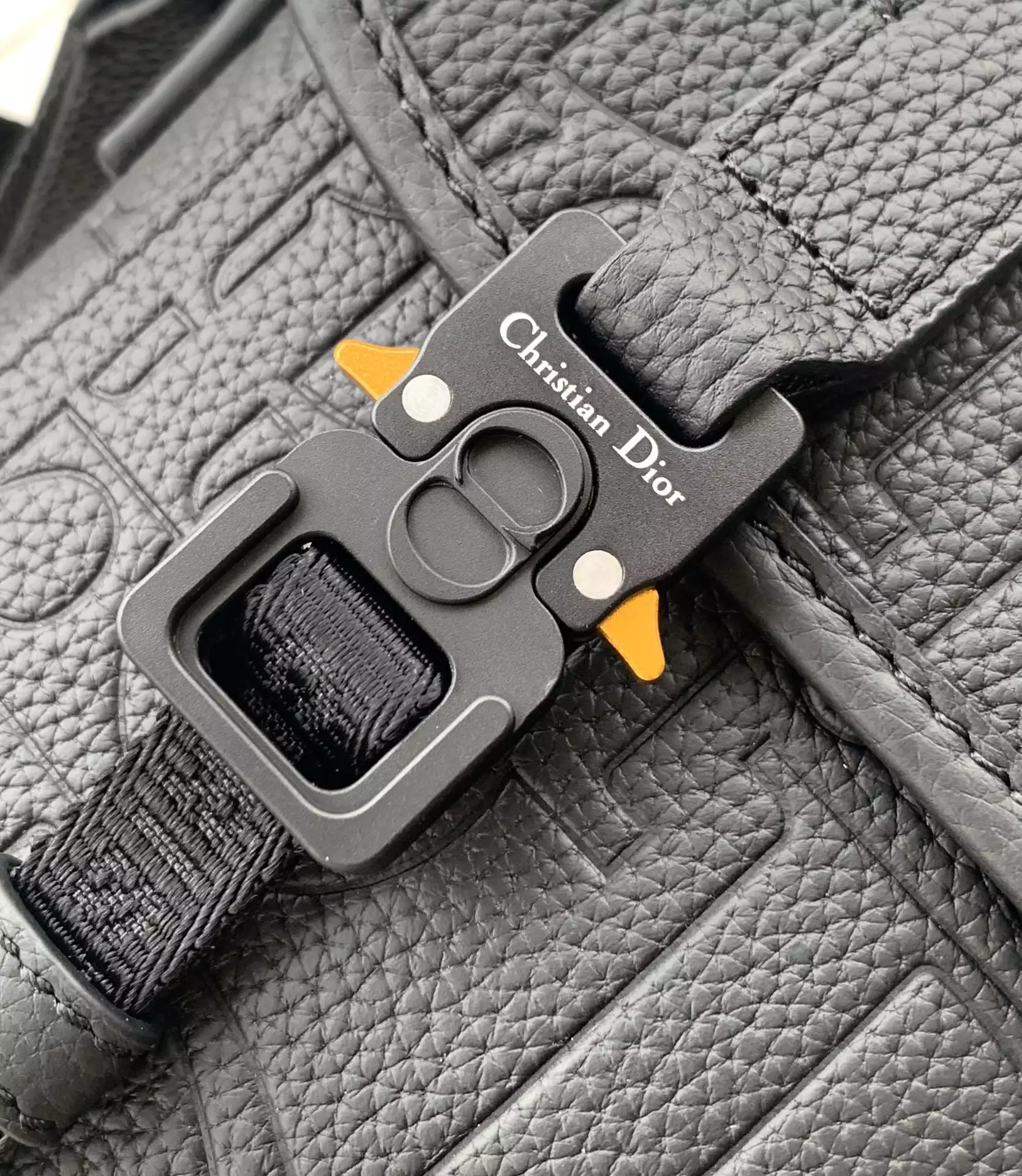 Dior Hit the Road Messenger Bag with Flap Black Dior Gravity Leather and Black Grained Calfskin