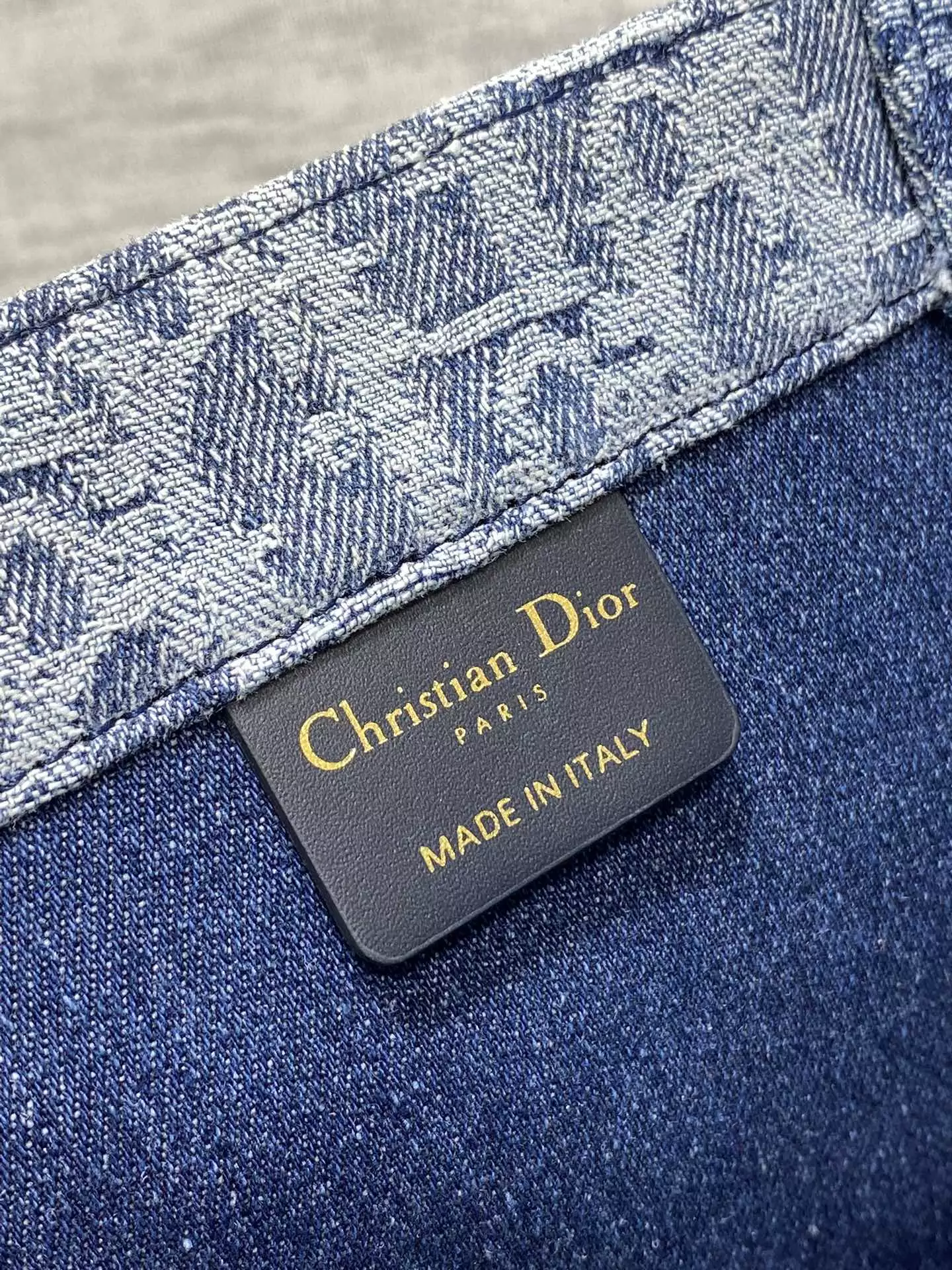 Medium Dior Book Tote Blue Denim Dior Oblique Jacquard