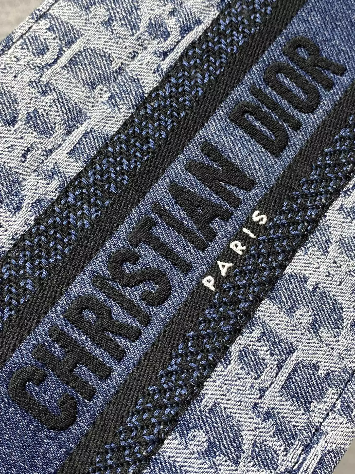 Mini Dior Book Tote Blue Denim Dior Oblique Jacquard
