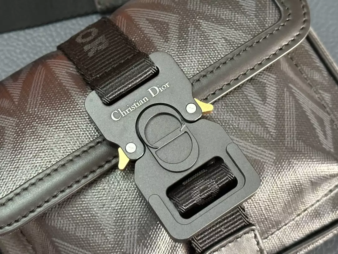 Mini Dior Hit The Road Bag Black CD Diamond Canvas