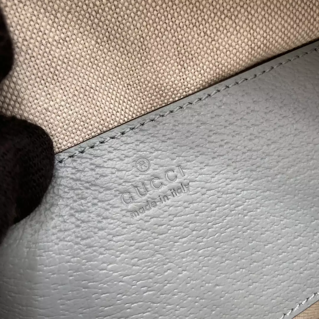 Ophidia GG Super Mini Bag in Dusty Blue GG Supreme