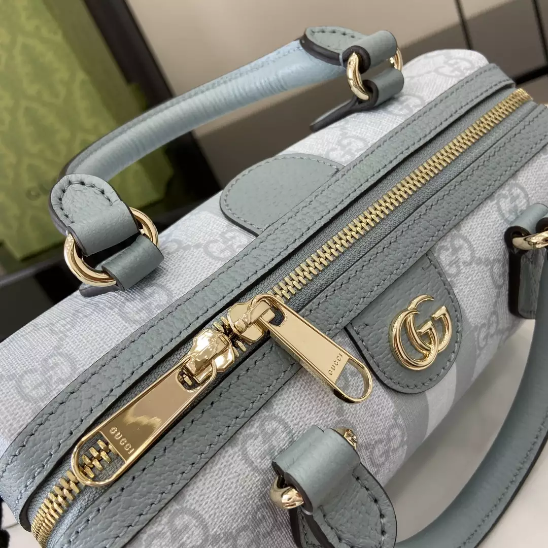 Ophidia GG Super Mini Bag in Dusty Blue GG Supreme