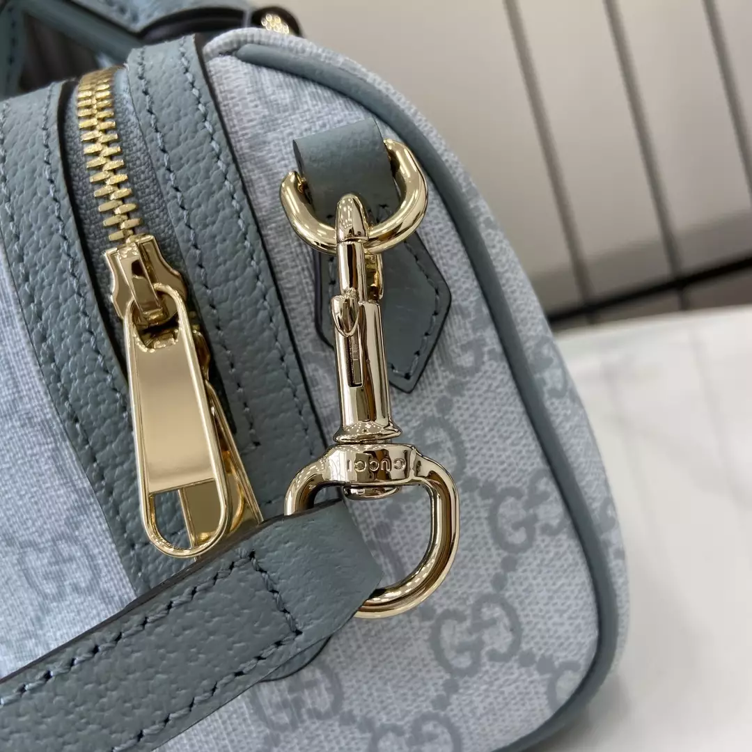 Ophidia GG Super Mini Bag in Dusty Blue GG Supreme