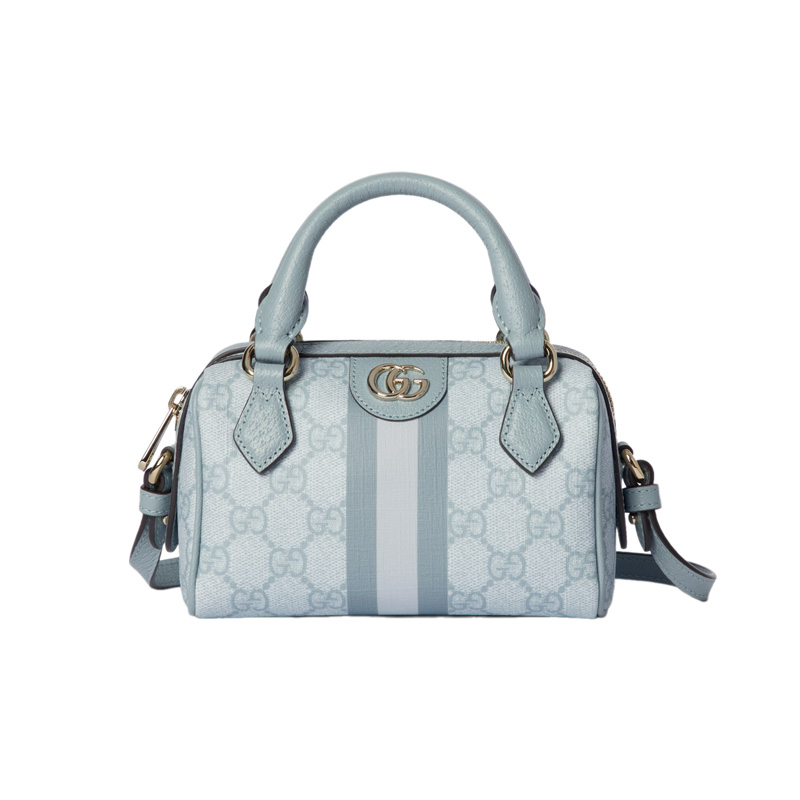 Ophidia GG Super Mini Bag in Dusty Blue GG Supreme
