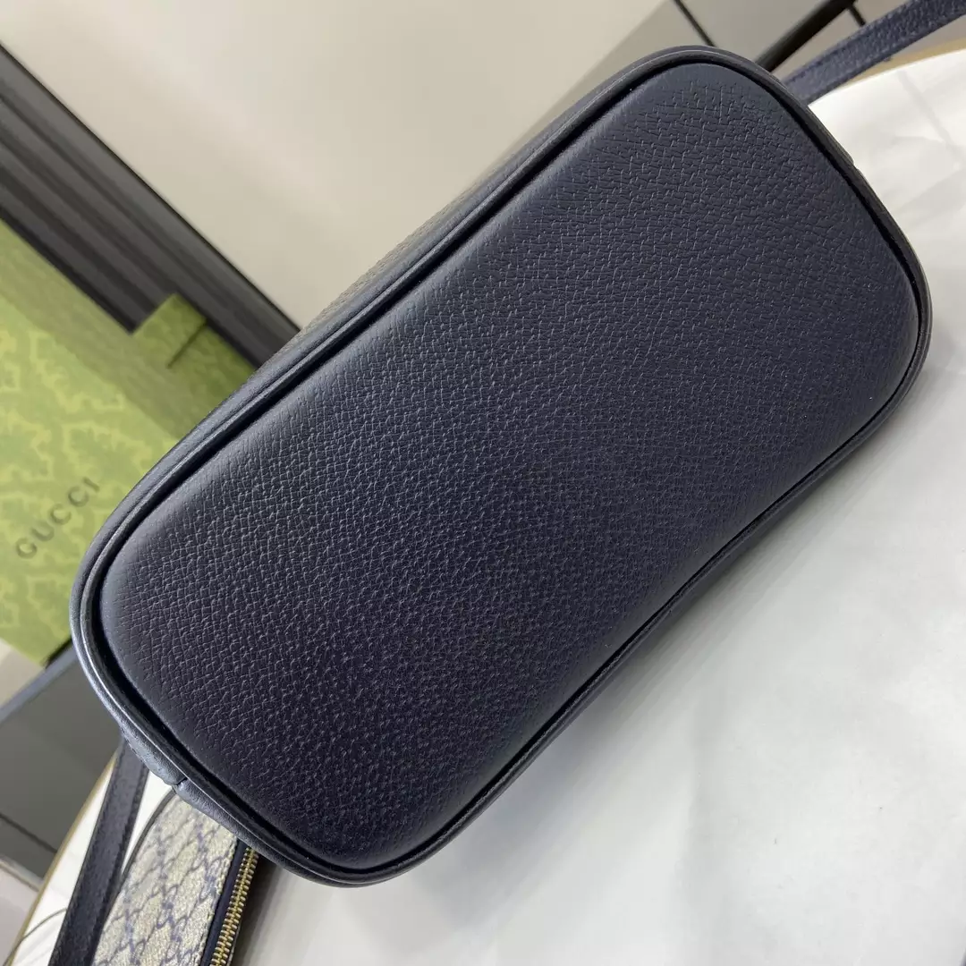 Ophidia Mini Tote Bag in Beige and Blue GG Supreme Canvas